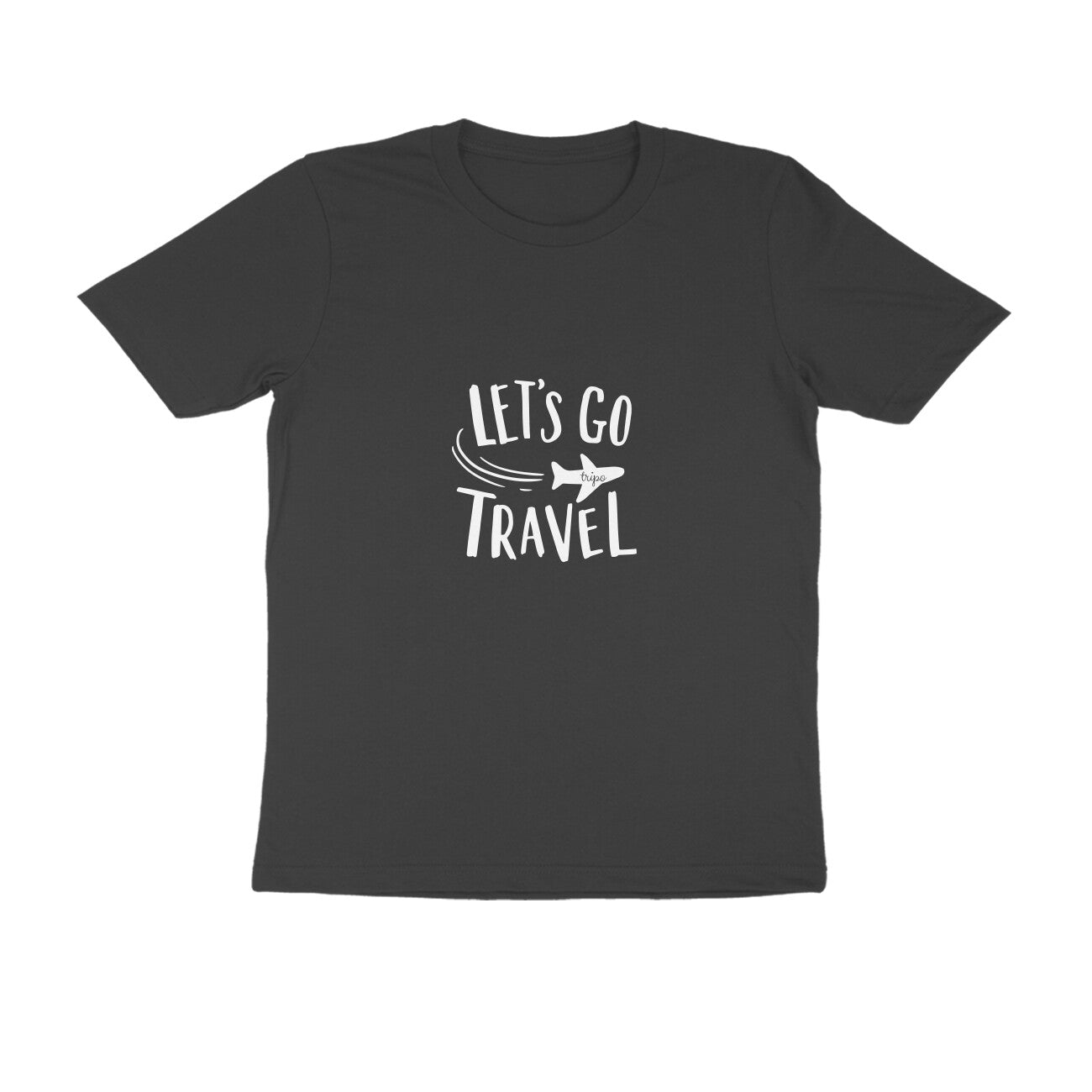 Lets Go Travel Black Tshirt