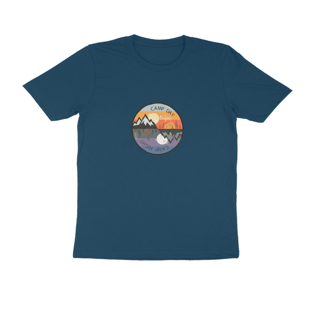 Day Night Camping Navy Blue Tshirt