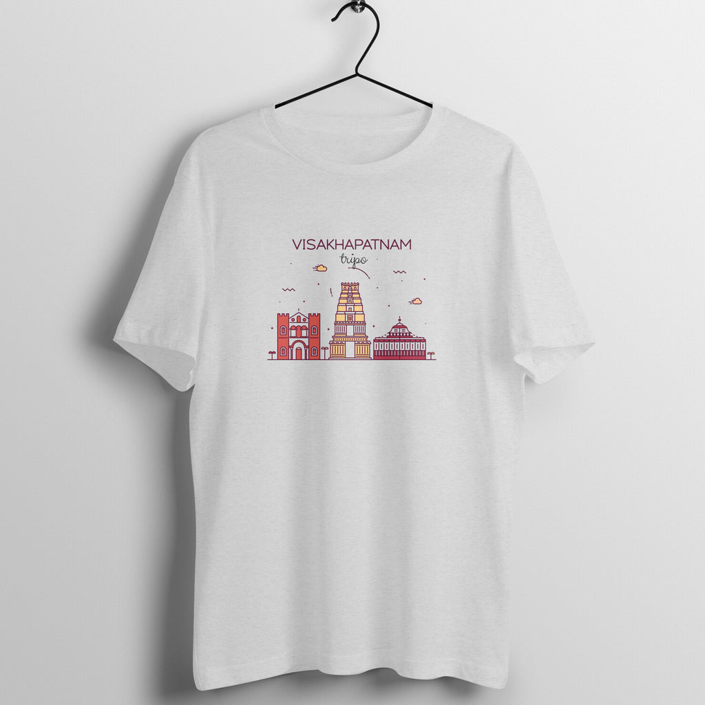 Vizag Cityscape Printed White Tshirt