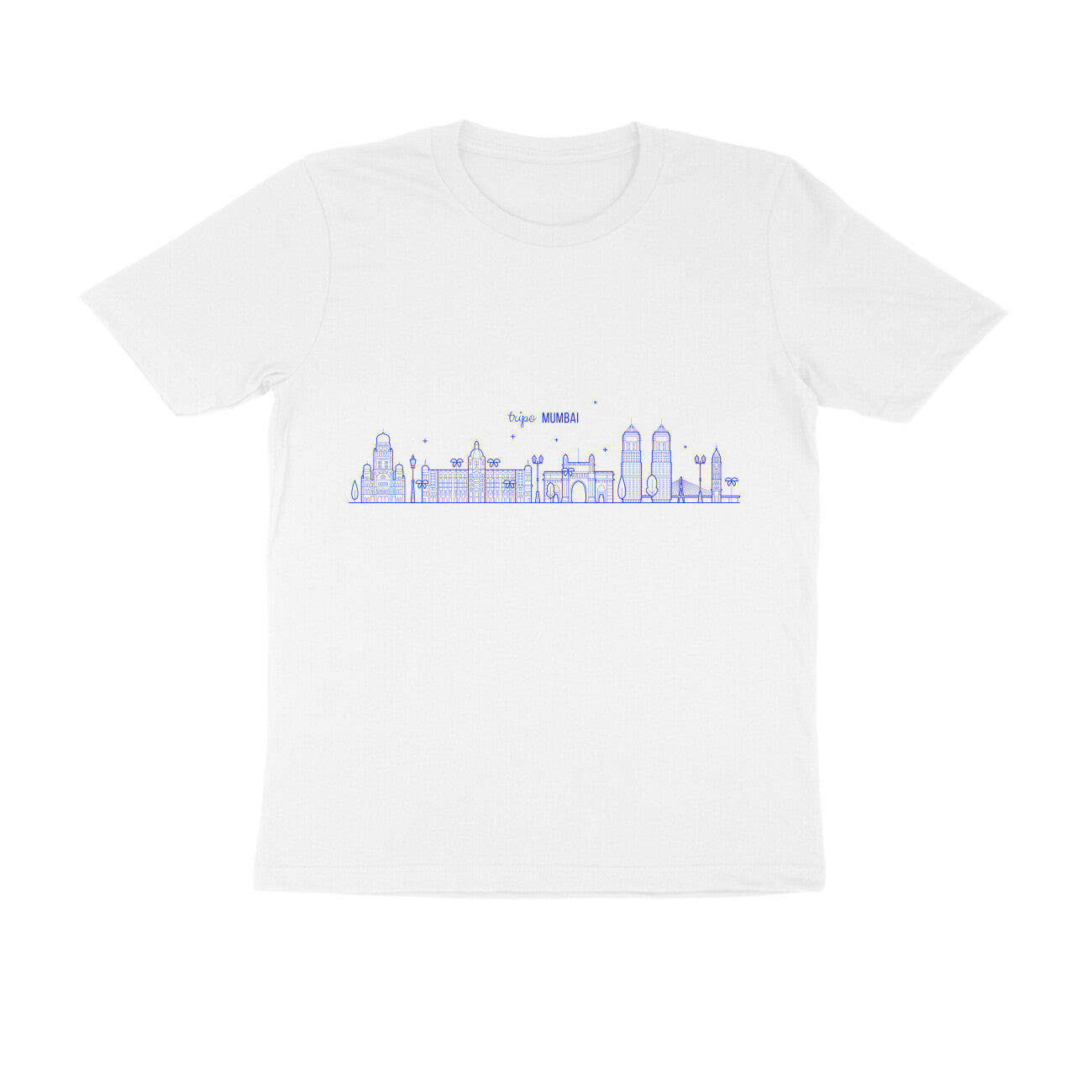 Mumbai Cityscape Printed White Tshirt