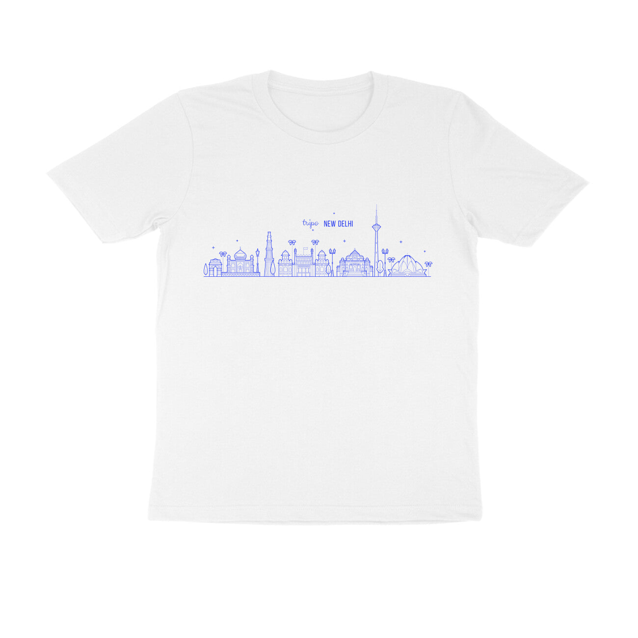 New Delhi Cityscape Printed White Tshirt
