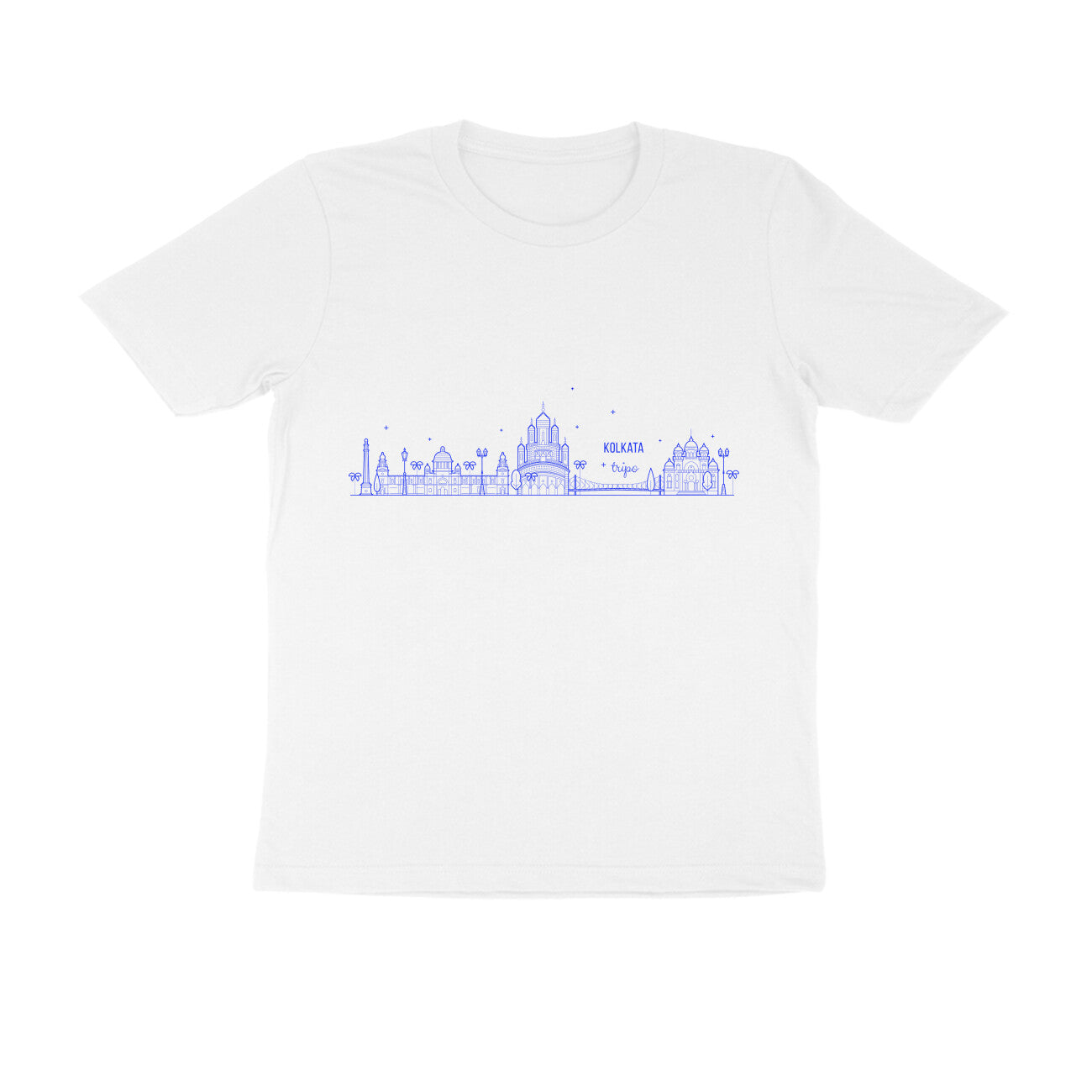 Kolkata Cityscape Printed White T Shirt