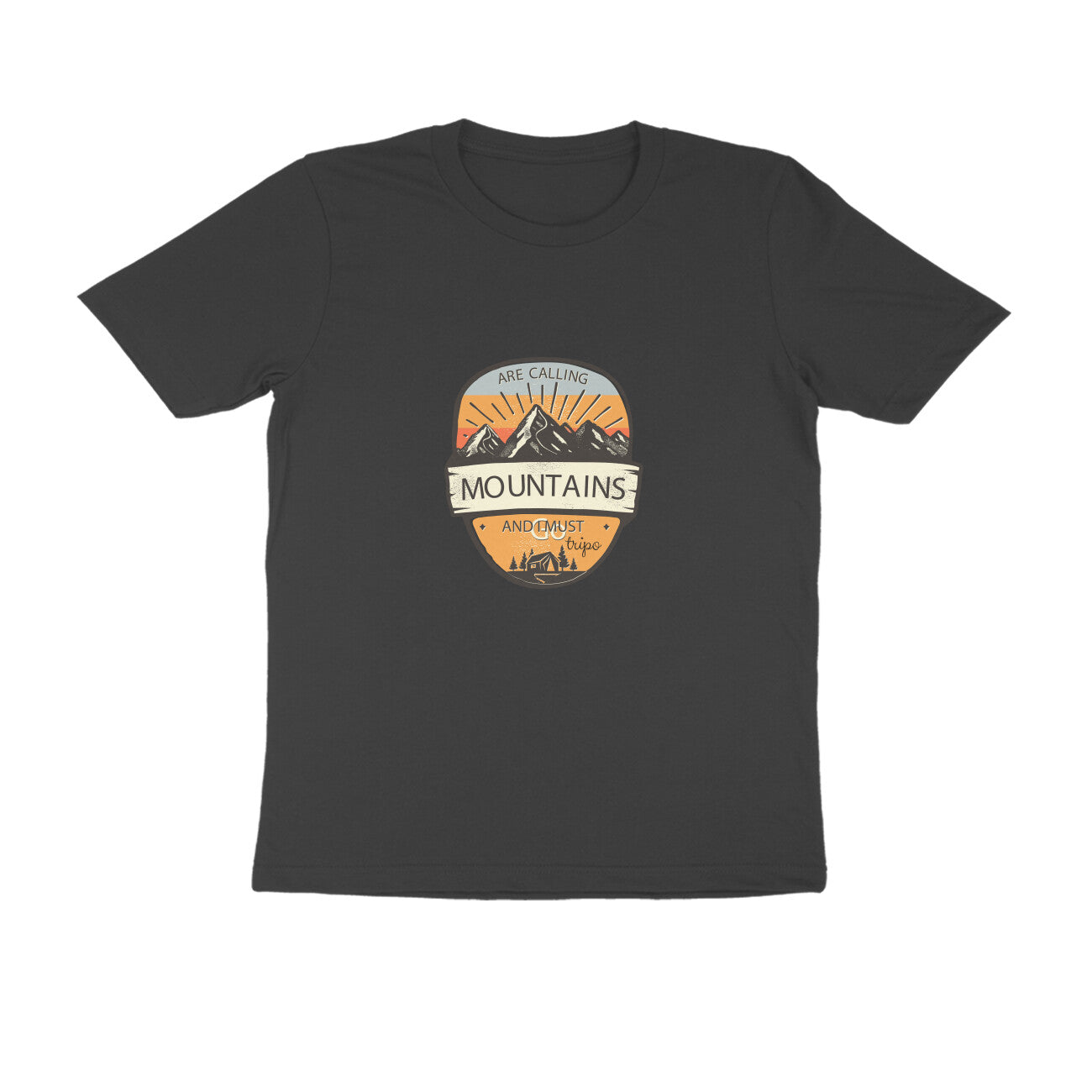 Mountains Are Calling Black T Shirt