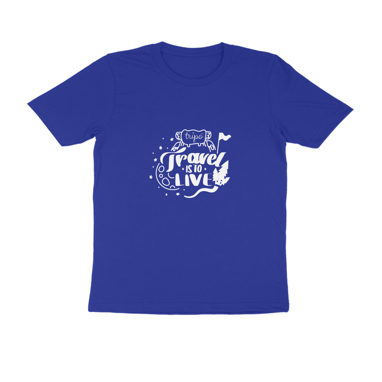 Travel Is To Live Blue Tshirt